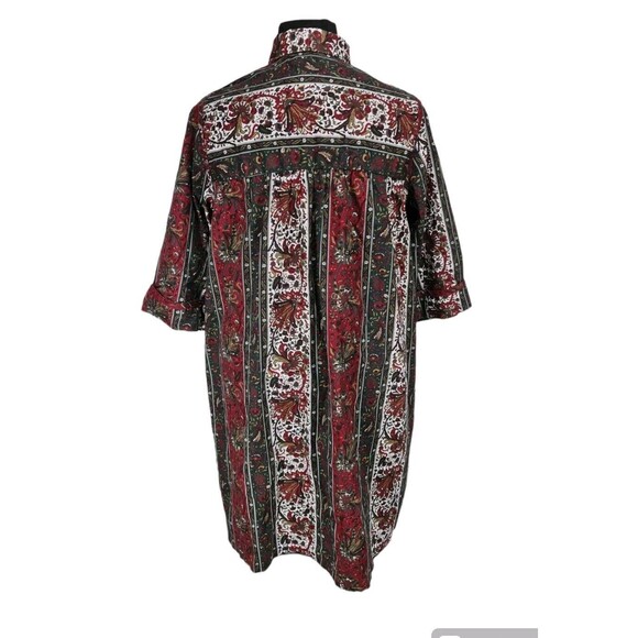 MODELS COAT Womens House Dress Plus Size 3X Floral Button Up Short Sleeve A6A - Picture 3 of 5